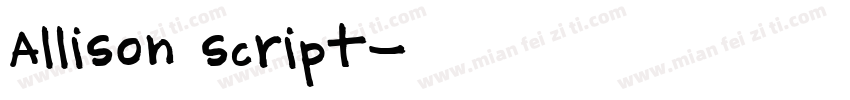 Allison script字体转换
